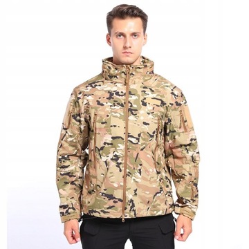 WOJSKOWA PRZECIWDESZCZOWA KURTKA MĘSKA SOFTSHELL
