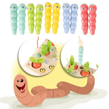 ДЕРЕВЯННАЯ ИГРА «СОБРАЙ МОРКОВЬ» ДЛЯ ДЕТЕЙ