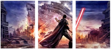3x OBRAZ NA ŚCIANĘ THE FORCE UNLEASHED 50x70