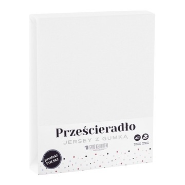 BIAŁE PRZEŚCIERADŁO JERSEY 80x160 Z GUMKĄ EKO