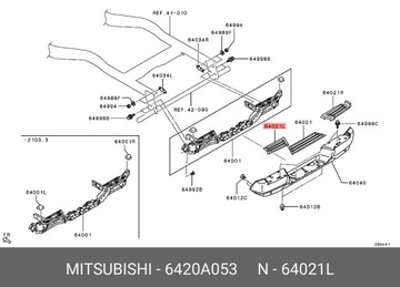 KRYT NÁRAZNÍKU STUPEŇ MITSUBISHI L200 6420A053 ZADNÍ LEVÝ