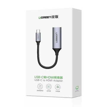 Адаптер Ugreen USB-C — HDMI 4K 60 Гц, серый