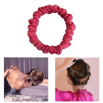 Повязка на голову Scrunchies с щипцами для завивки волос розового и красного цветов