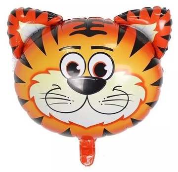 BALON FOLIOWY TYGRYS ZWIERZĘTA SAFARI DUŻY 47X56 CM URODZINY PARTY