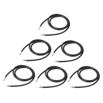 6x 3mm naszyjnik z czarnego gumowego sznurka z