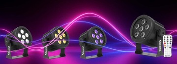 SLIMPAR30 6X 3W CW/ WW/ УФ-ОТРАЖАТЕЛЬ МОБИЛЬНЫЙ БЕСШУМНЫЙ