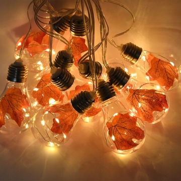 10LED liść klonu girlanda żarówkowa 4m żarówka