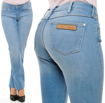 WRANGLER spodnie BLUE straight jeans DREW W30 L34
