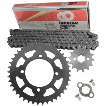 NAPĘD ŁAŃCUCH ZĘBATKA KXD CROSS MRF PITBIKE 110cc