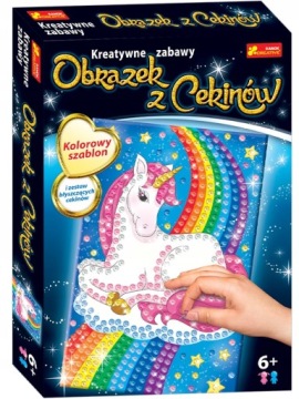 Umělecký komplet Flitrový Jednorožec Hračka Ruční práce Kreativní zábava