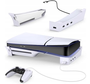 STOJAK POZIOMY+4 USB PLAYSTATION 5 SLIM 2023 PODSTAWKA POZIOMA DO PS5 Slim
