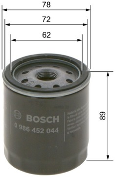 BOSCH 0 986 452 044 FILTR OLEJE