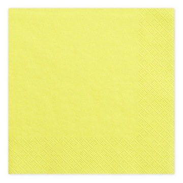 Serwetki 3 warstwowe 33x33cm ŻÓŁTE - 20szt