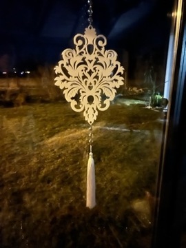 AŻUR GIRLANDA DEKORACJA WNĘTRZ DEKOR OZDOBA OKNA ZAWIESZKA DO FIRAN 110