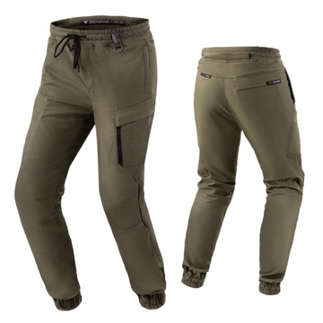 Spodnie joggery motocyklowe SHIMA JOGGSTER KHAKI męskie wiązane GRATISY