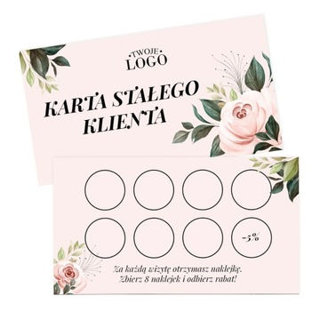 Reklama salonu logo dla klienta wizytówki 500