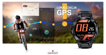 СПОРТИВНЫЕ ЧАСЫ SMARTWATCH GIEWONT 20 РЕЖИМОВ + GPS + ЭКГ