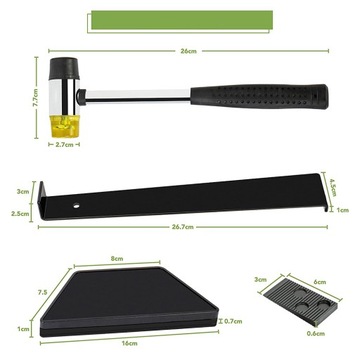 Дистанционные клинья, установленные для монтажных напольных панелей, клинья ложки + молоток