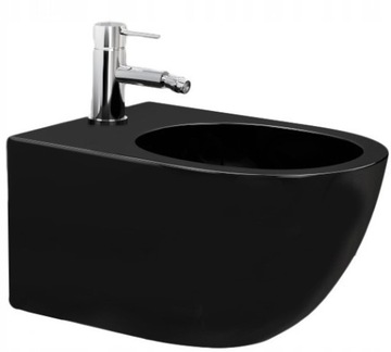 Czarny Bidet Rea Carlo Podwieszany Matowy