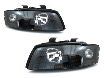Audi A4 B6 2000-2004 lampy przednie reflektory black Depo soczewka H7/H7