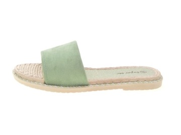 ZAMSZOWE KLAPKI DAMSKIE AM059 Green r.38