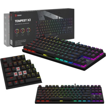 Mechanická klávesnice pro hráče Rgb Savio Tempest X2 Outemu Red Usb Abs