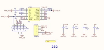 TTL-адаптер RS232 для STM32 SP3232 max232