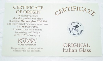 Murano Glass szkło weneckie kolczyki sztyft SZT509