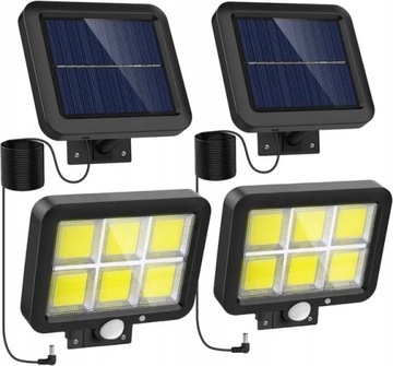 2x LAMPA SOLARNA Z CZUJNIKIEM RUCH ZMIERZCHU LED