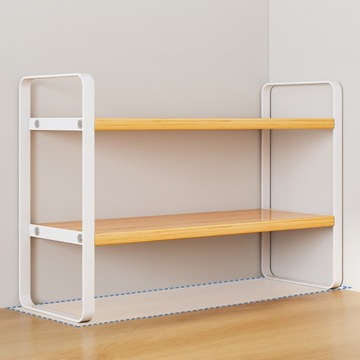 НАСТОЛЬНЫЙ ОРГАНАЙЗЕР ЯЩИК ДЛЯ ИНСТРУМЕНТОВ ШКАФ С 2 ПОЛКАМИ ДВУХЯРОВЫЙ КНИЖНЫЙ ШКАФ, БЕЛЫЙ