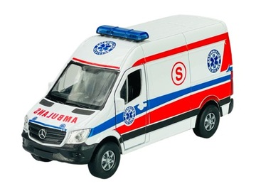 WELLY MERCEDES-BENZ SPRINTER ПАНЕЛЬНЫЙ ФУРГОН AMBURANCE 1:34 НОВАЯ МЕТАЛЛИЧЕСКАЯ МОДЕЛЬ 43730
