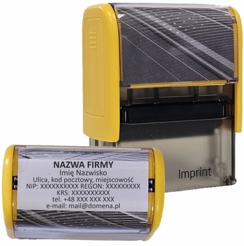 PIECZĄTKA - IMPRINT 13 do 8 linii - TRODAT 8913 - LEKARSKA ELEKTRYK FIRMOWA