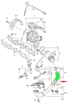 PŘÍVOD TURBO INTERCOOLER VW TIGUAN 2.0 TDI