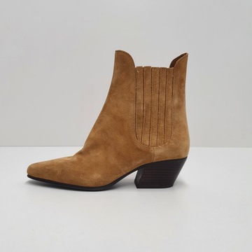 Buty damskie kowbojki Zara 39 skórzane