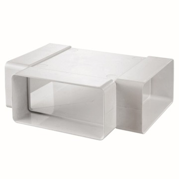 Trójnik poziomy 204x60 mm , biały VENTS