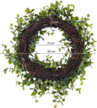 ГИРЛЯНДА САМШИТ ИСКУССТВЕННЫЙ ЗЕЛЕНЫЙ 30 СМ 1014-3 ЛИСТЬЯ САМШИТА