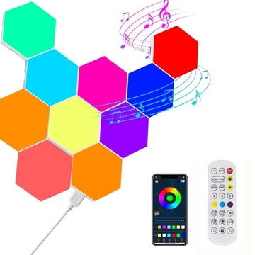 LAMPKA NEON DO POKOJU GRACZA NASTOLATKA LAMPA MODUŁOWA KONTROLA APLIKACJI