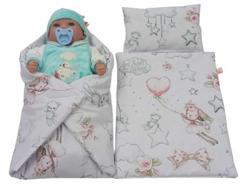 POŚCIEL + ROŻEK/BECIK DLA LALKI BOBAS, BABY BORN