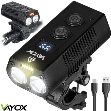 LAMPKA ROWEROWA PRZEDNIA OŚWIETLENIE DO ROWERU LAMPA POWERBANK 750lm VAYOX