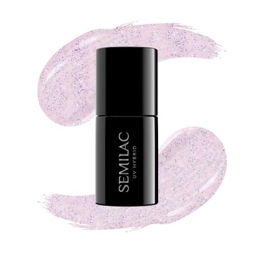 LAKIER HYBRYDOWY EXTEND 5in1 806 GLITTER DELICATE PINK SEMILAC 7ML