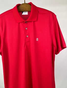IZOD GOLF красная клетчатая рубашка-поло, размер L