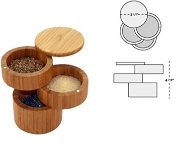 Хэнаньский бамбуковый ящик для соли Контейнер для соли