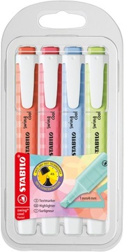 Zakreślacz STABILO 4 szt. 1mm/4mm