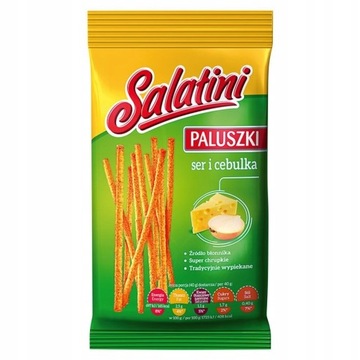 Salatini Paluszki z serem i cebulką przekąska 40 g