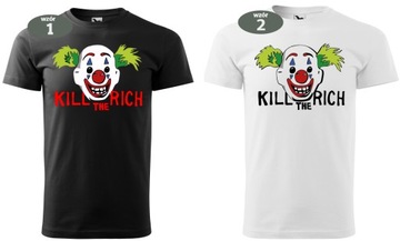 Koszulka t-shirt klaun kill the rich joker clown