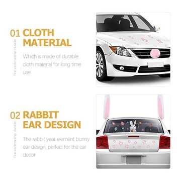 Пасхальное украшение автомобиля Уши оленя Нос зайчика