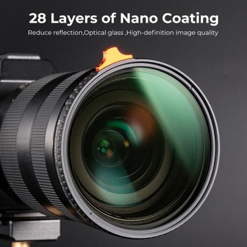 Диффузионный фильтр K&F Black Mist 1/4 + ND2-ND32 72 мм Nano X 8k