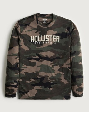 lekka bluza Hollister longsleeve moro camo L