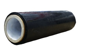 FOLIA STRETCH MINI RAP CZARNA 25CM 0,5 KG STRECH STRECZ CZARNY
