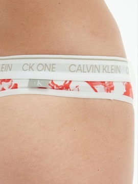 CALVIN KLEIN DAMSKIE STRINGI THONG WHITE r. S